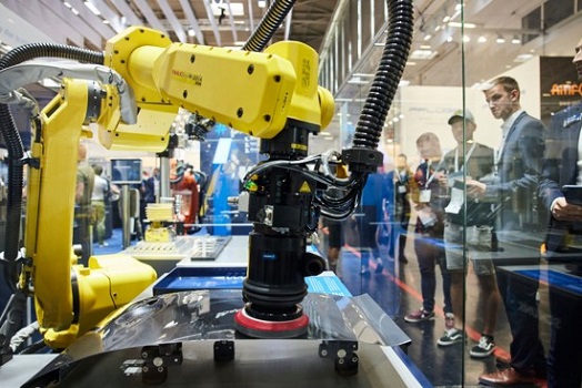 写真　「automatica」展示会場内の様子（メッセ・ミュンヘン提供）