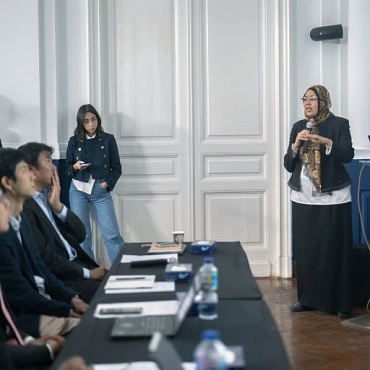 写真　エジプト企業によるピッチの様子（The GrEEK Campus提供）
