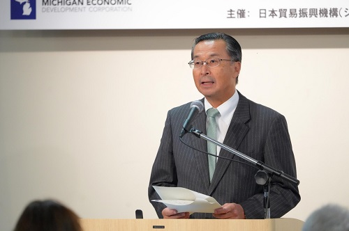 写真　ジェトロの石黒理事長（ジェトロ撮影）