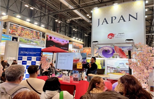 写真　ジェトロによる日本産水産物および日本酒プロモーションの様子（ジェトロ撮影）