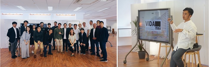 写真　（左）シンガポールを訪問した一行、（右）共同創業者のザック・トー氏（ヴィダ・シティ提供）