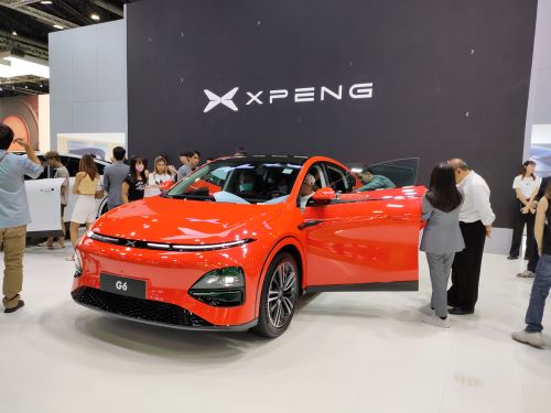 写真　小鵬汽車（XPENG）のブース（ジェトロ撮影）