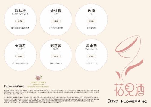 画像　日本産切り花と日本酒のペアリング（ジェトロ作成）