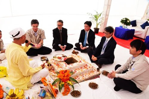 写真　起工式の様子（ダイイチ・ファスナーズ・インディア提供）