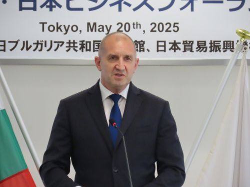 写真　ブルガリア・ラデフ大統領による開会あいさつ（ジェトロ撮影）