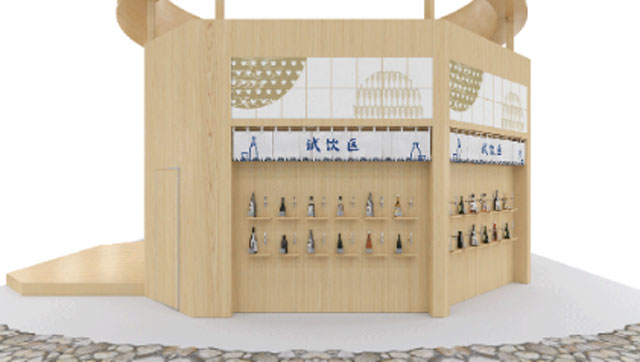 (試飲エリア(蛇口)、試飲エリア(バー)、試食エリア)