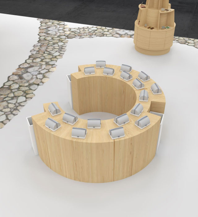 ((試飲エリア(蛇口)、試飲エリア(バー)、試食エリア)