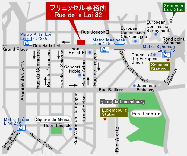 ブリュッセル事務所案内図