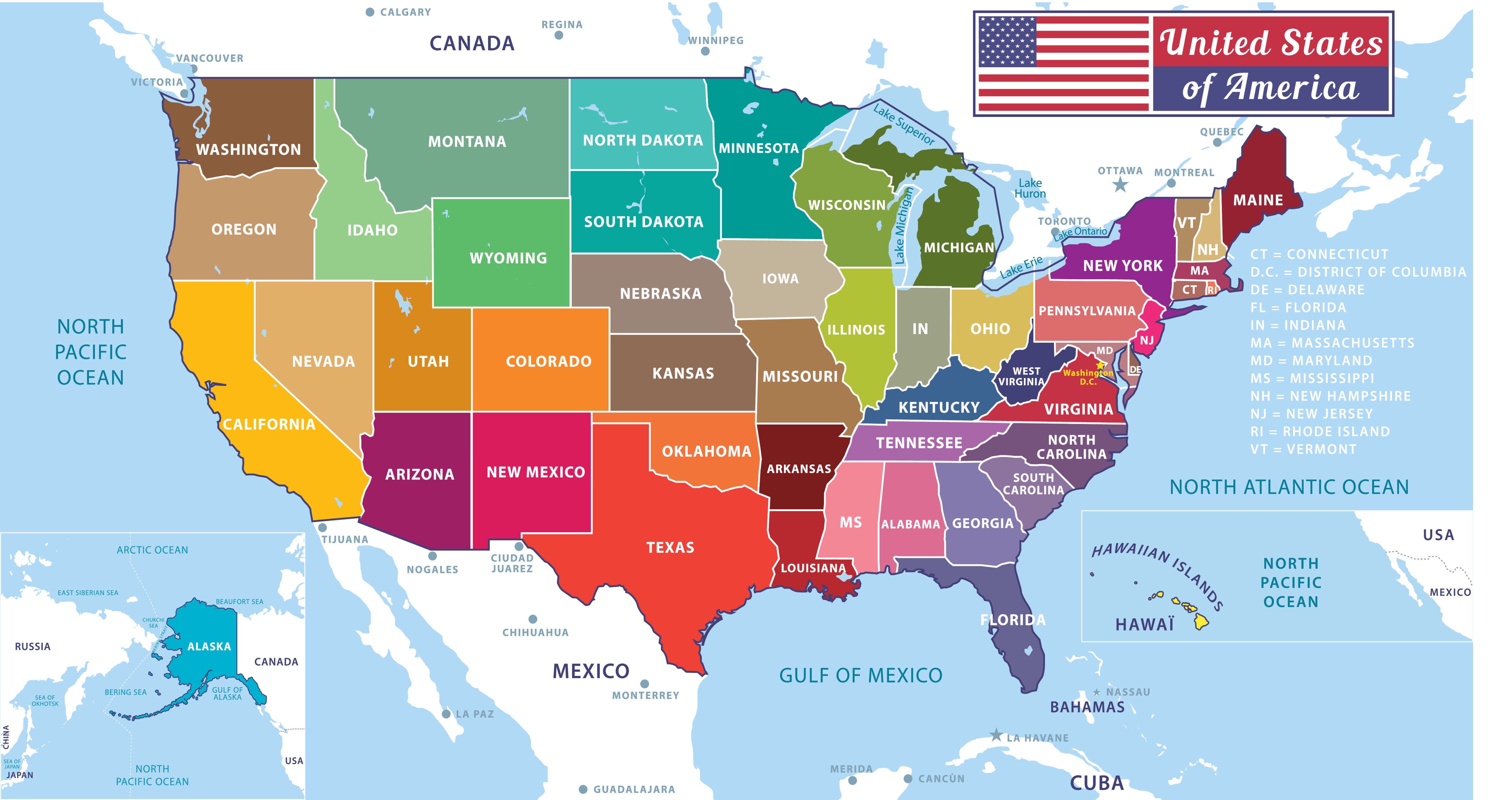 map of the United States