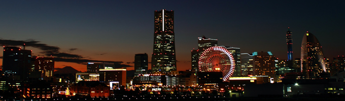 Yokohama City Skyline at Dusk