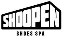 SHOES SPA（SHOOPENというロゴの下に「SHOES SPA」と書かれている）