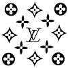 ルイ・ヴィトンの標章のイメージ（LVの字とパターン）
