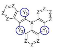 この図は、訂正発明中の化学式A-3の化合物を表している。