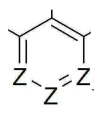 この図は、先行発明の一般式(1)の化合物のA環としての化学式を表している。