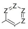 この図は、先行発明の一般式(1)の化合物のC環としての化学式を表している。