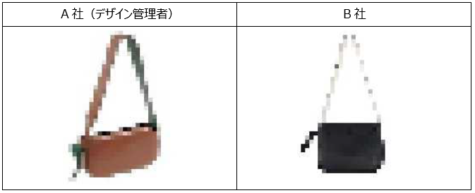 模倣デザインバックの比較写真