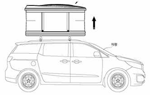 車の上に設置するテント