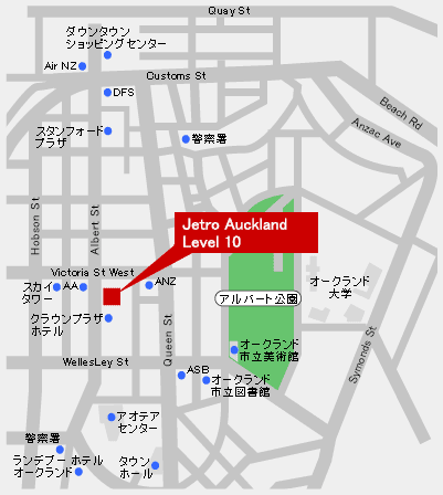 オークランド事務所案内図