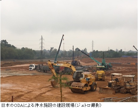 写真　日本のODAによる浄水施設の建設現場（ジェトロ撮影）