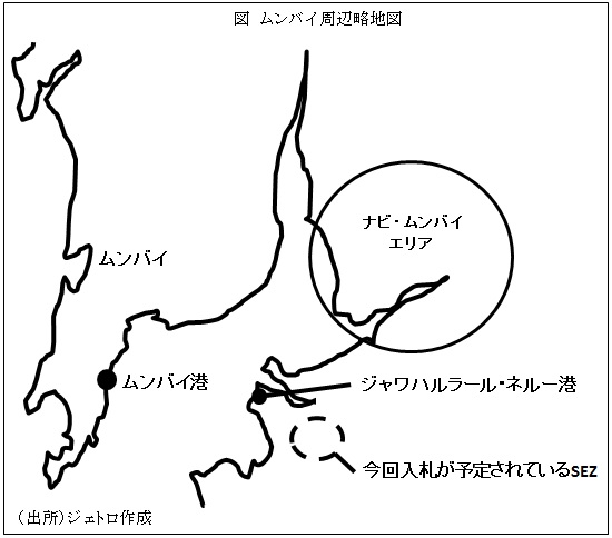 図　ムンバイ周辺略地図