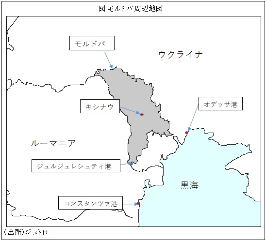 図 モルドバ周辺地図