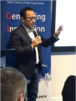 写真　ハイクベンチャーズの安田幹広氏（ジェトロ撮影）