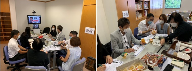 写真　第1回オンライン商談会（香港）の様子（ジェトロ撮影）