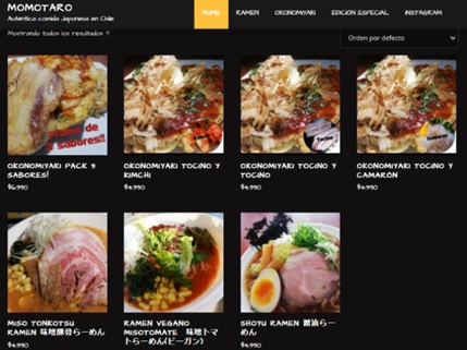 写真　メニューが掲載されたウェブサイト（ジェトロ撮影）
