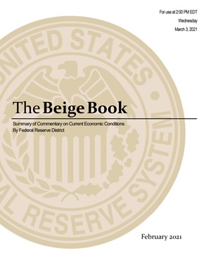 画像　米連邦準備制度理事会（FRB）「地区連銀経済報告（ベージュブック）」（3月3日公表）