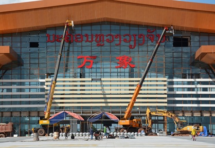 写真　中国ラオス鉄道が通過するビエンチャン駅の様子（ジェトロ撮影）