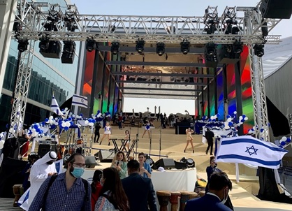 写真　ナショナルデーを祝うイスラエル館の様子（ジェトロ撮影）