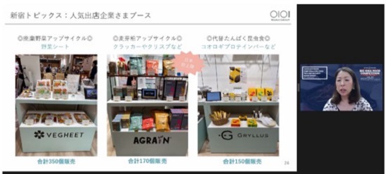 画像　マルイによるフードテックスタートアップ製品の販売イベントの紹介（ジェトロ撮影）