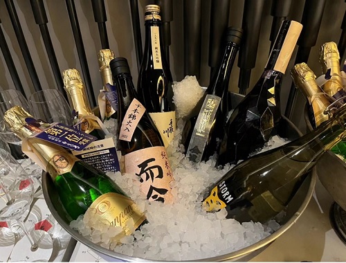 写真　ペアリングイベントで提供された日本酒（ジェトロ撮影）