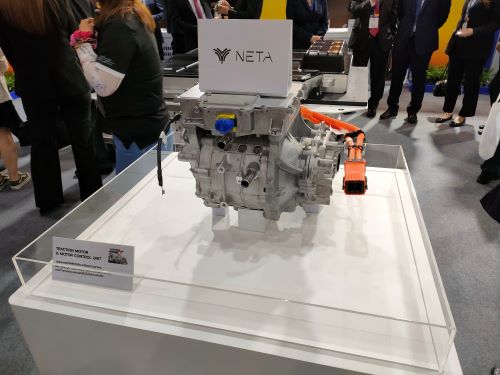 写真　哪吒汽車（NETA）のトラクションモーター（ジェトロ撮影）