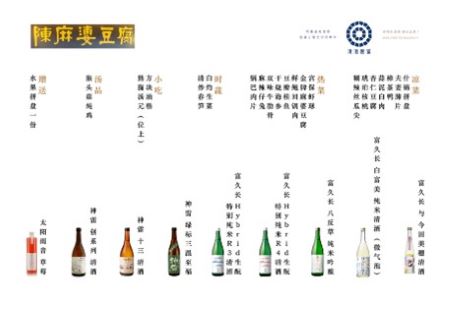 写真　ペアリングイベントのメニュー（Sake RD提供）