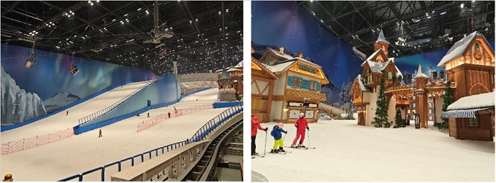 写真　耀雪氷雪世界の室内スキー場の様子（ジェトロ撮影）