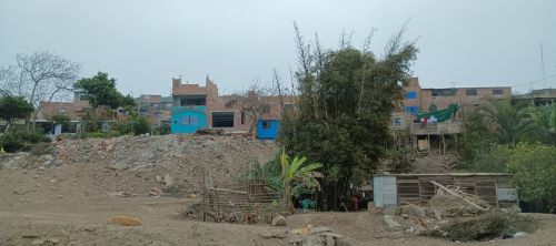 写真　ふ頭近くの住宅街（ジェトロ撮影）