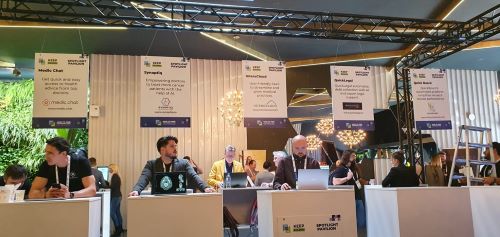 写真　会場のスタートアップ展示エリアの様子（ジェトロ撮影）