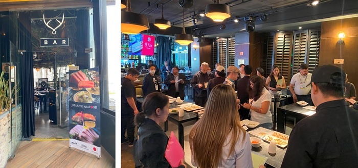写真　試食会の会場（ジェトロ撮影）