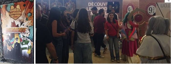 写真　（左）イベントポスター、（右）会場の様子（ともにジェトロ撮影）