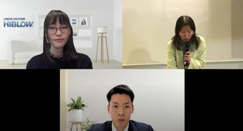 写真　（左上）テクノ高槻の福森氏、（下）フクシマガリレイの坪本氏（ジェトロ撮影）