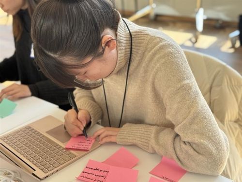写真　ニュースクール（The New School）でのピッチデザインワークショップ（ジェトロ撮影）