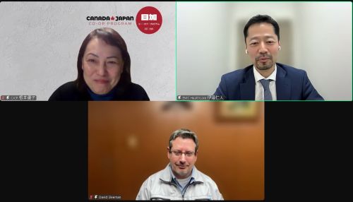 写真　登壇者による質疑応答、左上から時計回りに根本氏、伊達氏、スリーマン氏（ジェトロ撮影）