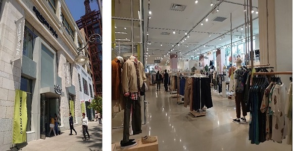 写真　店舗の外観と店内の様子（ジェトロ撮影）