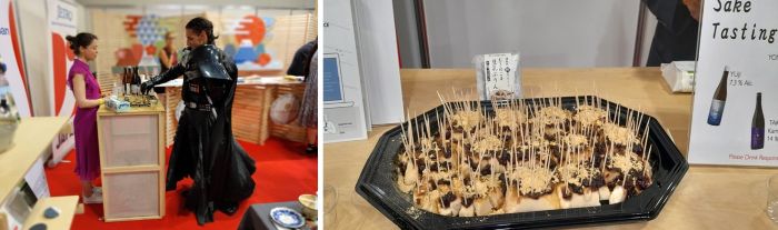 写真　スイーツと日本酒のPRブース（ジェトロ撮影）