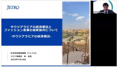 写真　ウェビナーの様子（ジェトロ撮影）