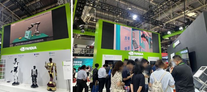 写真　エヌビディアの展示ブースの様子（ジェトロ撮影）
