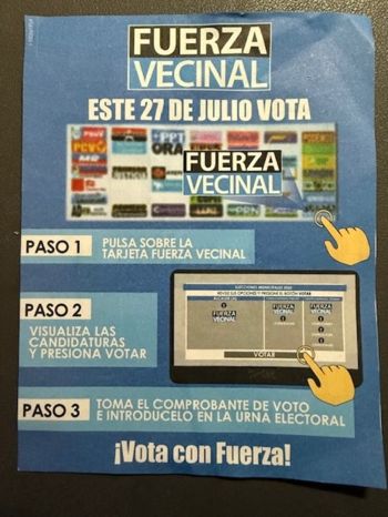 画像　投票を促すチラシ（ジェトロ撮影）