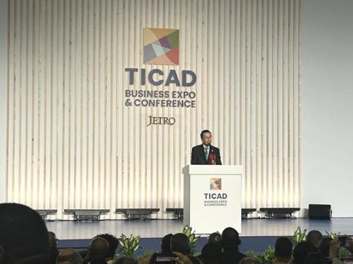 写真　あいさつするジェトロの石黒理事長（ジェトロ撮影）