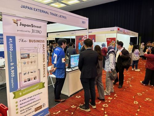 写真　ジェトロの広報ブース（ジェトロ撮影）